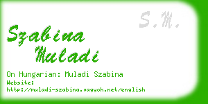 szabina muladi business card